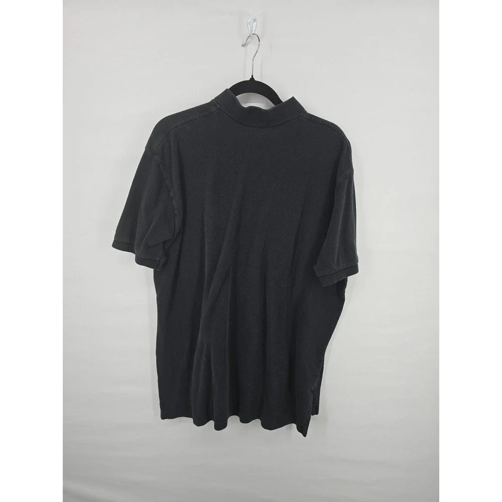 Polo Ralph Lauren Mens XL Black Short‎ Sleeve Pique Polo Shirt Red Pony Logo